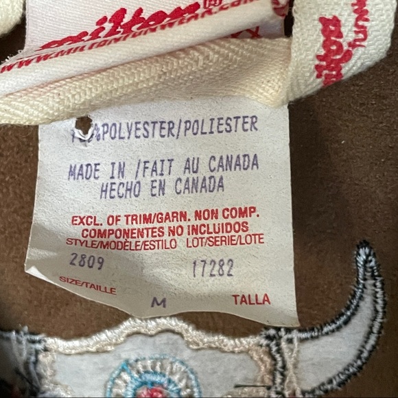 MILTON FUNWEAR Western Suede Vest Fringe Rodeo Longhorn embroidered Size Med - Picture 6 of 7